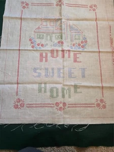 Vintage Betsy Ross Handarbeit gestempelt Muster 500-D Home Sweet Home - Bild 1 von 3