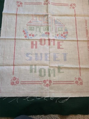 Vintage Betsy Ross Needlework Stamped Pattern 500-D Home Sweet Home - Image 1 of 3