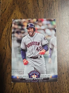 2018 TOPPS SERIES 1 TOPPS SALUTE INSERT CARD ASTROS GEORGE SPRINGER #TS-9 - Picture 1 of 10