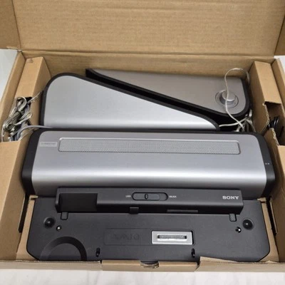 Sony VAIO VGP-PRAV1 Port Replicator Docking Station w/ VGP-SP5 Speakers & Remote - Image 1 of 4