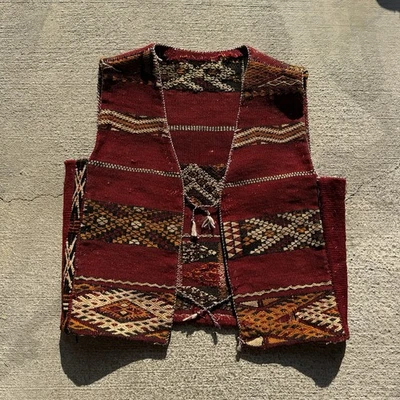 Vintage 1940’s 50’s Rug Vest Size Small - Image 1 of 4