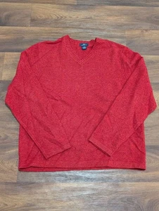 Brooks Brothers 364 Wool Sweater Red Cable Knit Design Pullover Men's XL - Picture 1 of 7