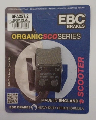 EBC Organic PARKING Disc Brake Pads Fits PIAGGIO MP3 125 (2006 to 2012) - Image 1 of 4