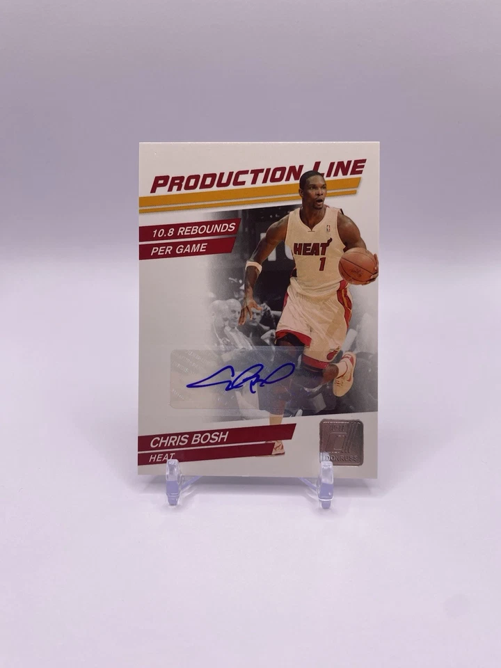 Paniini Donruss #29 Chris Bosh 2010-11 línea de producción automática #/25 Miami Heat Foto 1 de 2