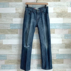 Levis 514 Jeans Slim Straight Distressed Youth Big Boys Size 18 Regular 29 - Picture 1 of 10