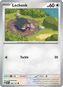 Lechonk 180/197 | Fiamme Ossidiana | Comune Non Holo | Carta Pokémon NM - Foto 1 di 1
