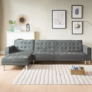 Sarantino Corner Sofa Lounge Couch Bed Modular Furniture Home Chaise Grey - Picture 1 of 7