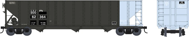 Carros funil Bowser SOO ex-WP (extremidade azul) 100 toneladas (variados #'s) RTR *FRETE GRÁTIS - Imagem 1 de 1