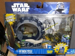 General Grievous and Attack Cycle - Class I Fleet Vehicle - Star Wars Clone Wars - Picture 1 of 8
