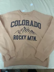 Sudadera cuello redondo marca Awake Colorado Mountain. Rosa pastel talla S - Imagen 1 de 5