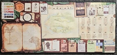 PORTAL GAMES Robinson Crusoe: Riesige Playmat/Spielmatte (109x50cm), Gamefound, Neopren, neu