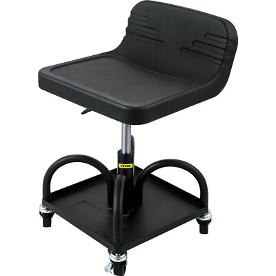 VEVOR Garage Workshop Chair Creep Seat 300LBS Adjustable Mechanic w/ Wheel Tray - Image 1 of 4