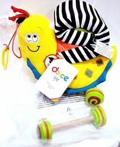 Dolce pull along snail Baby Toy Play & Learn Stuffed Animal Plush Educational - Picture 1 of 4