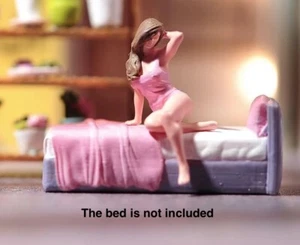 1:64 bemalte Figur Modell Miniatur Harz Diorama Sand Tennis Mädchen Sport Dame - Bild 1 von 5