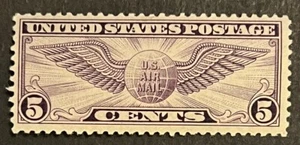 Travelstamps: 1928 US Stamps Scott #C12 Winged Globe Mint MOGH 5 Cent - Picture 1 of 5