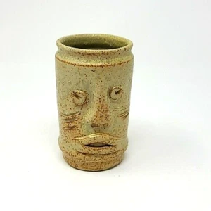 Cara fea maceta lápiz taza decoración estudio cerámica - Imagen 1 de 5