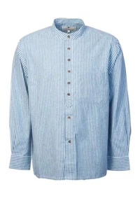Vintage Grandfather Shirt 100% Cotton Green Stripe Irish Traditional Gift - Picture 1 of 5