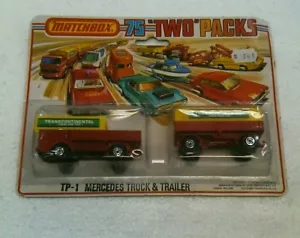 Vintage Matchbox 75 "two" packs TP-1 Mercedes Truck & Trailer - Picture 1 of 3