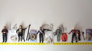 Star Trek TNG Set 5 Figures 6in Playmates Warp Factor 1 Picard Q Borg Worf Riker - Picture 1 of 4