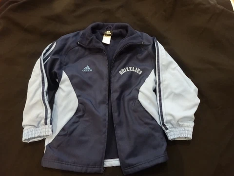 Memphis Grizzlies NBA Sports Jacket - Youth S (8) - Navy and Lt. Blue - Adidas Cover
