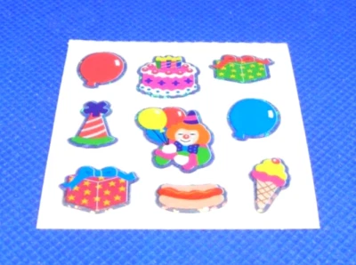 Birthday Cake Clown Balloons Ice Cream Presents Prismatic Sandylion Sticker Mod - Image 1 of 4