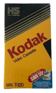 Vintage 1987 Kodak T-120 Video VHS Cassette HS Alto Estándar NUEVO Sellado - Imagen 1 de 2