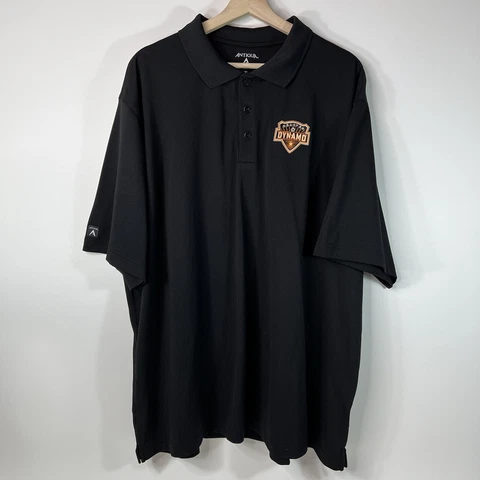 Antigua Houston Dynamo Soccer MLS Polo Shirt Black Men’s 2XL XXL Cover