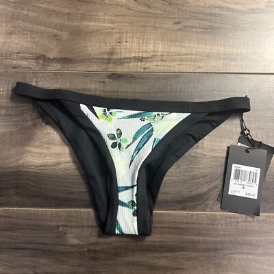 Traje de baño Hurley para mujer pequeño negro parte inferior de bikini playa nadar nuevo Foto 1 de 4