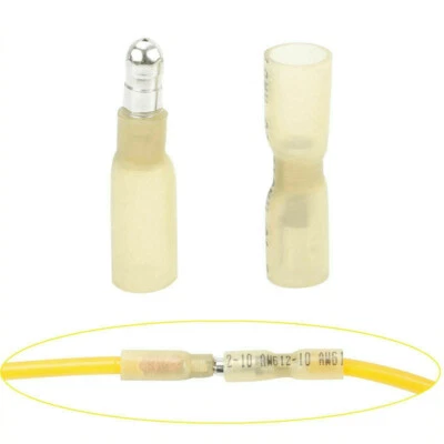Waterproof Heat Shrink Bullet Male Female Crimp Terminals Connectors US 12-10AWG - Image 1 of 4