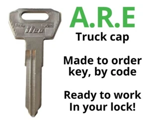 A.R.E. ARE Truck Cap Keys Topper Replacement Key Cut by Code SU001-SU020 - Picture 1 of 1