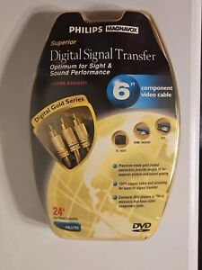 Philips Magnavox Component Video Cable 24k Gold Digital Signal Cord 6 ft M62795