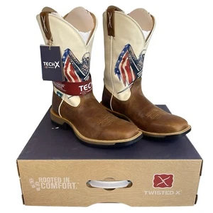 Twisted X Tech X Western Boots Mens 12" Pull On Roasted Pecan MXWW002 Waterproof - Picture 1 of 20