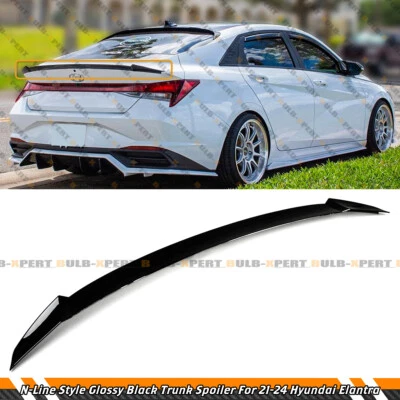ALERÓN TRASERO NEGRO BRILLANTE ESTILO N-LINE HYUNDAI ELANTRA 2021-2024 Foto 1 de 4