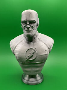 3D Printed The Flash Model Sculpture Silk Silver PLA Filament 6.5 Inches Tall