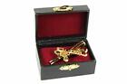 Saxophone tie needle tie holder miniblings sax sax gold plated + box