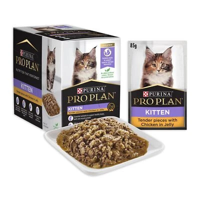Pro Plan Kitten Chicken Jelly Wet Cat Food Pouches - image 1 of 3