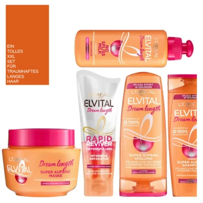 6tlg. Loreal Elvital Dream Length Super-Aufbau | brüchiges langes Haar | Bürste - Bild 1 von 2