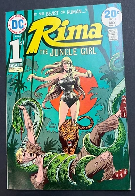 RIMA THE JUNGLE GIRL # 1 - VF 8.0 1ST DC Issue Joe Kubert Cover 1974 - Image 1 of 4