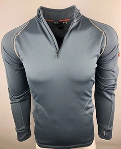 Under Armour Mens Fitted Gray Long Sleeve 1/4 Zip Athletic Pullover Size Medium - Picture 1 of 12