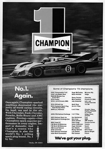 1973 Porsche 917 30 KL "No. 1 Again" Original Champion Ad  - Picture 1 of 1