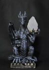 Dragon lamp light gothic gotisch hand made and painted in Europe art, milk glass