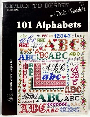1988 Jeanette Crews Designs 101 Alphabets DB115 Cross Stitch Pattern Book 16220 - Image 1 of 4