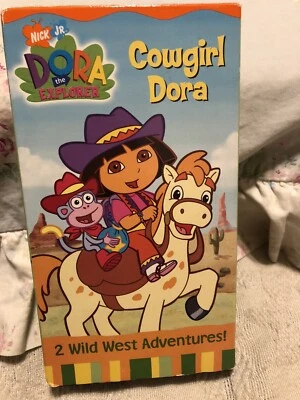 Dora The Explorer Cowgirl VHS Video Tape 2 Wild West Adventures! Nick Jr - Image 1 of 4
