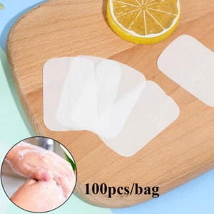 100pcs/lot Soap Paper Bath Hand Washing Foaming Portable Travel Scented - Zdjęcie 1 z 9