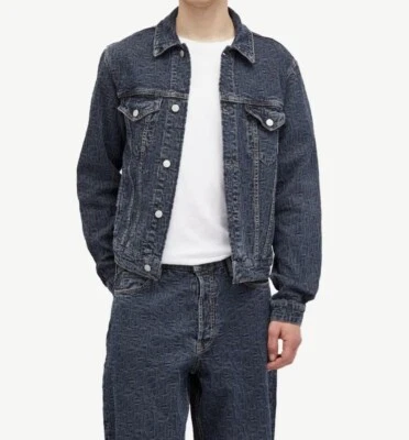 Chaqueta vaquera jacquard con monograma de centeno ACNE STUDIOS Foto 1 de 4