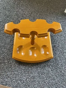 Soporte de 6 pipas de tabaco de madera maciza con un frasco de decaturs protector de pipa cera sin puff - Imagen 1 de 12