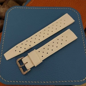 19mm Swiss Tropic Straight End White NOS unbenutzt 70er Vintage Taucher Uhrenarmband - Bild 1 von 6