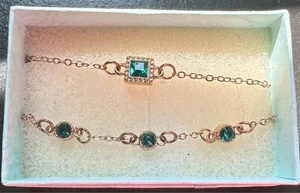 Tobillera de jade y oro 2 piezas - Imagen 1 de 2