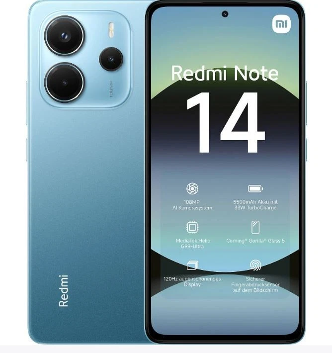 XIAOMI Redmi Note 14 128 GB Ocean Blue Dual SIM - Bild 1 von 1