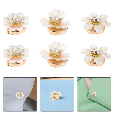  3 Pairs Perlendiamantmanschettenknöpfe Hochzeit Kleideraccessoires - Bild 1 von 4